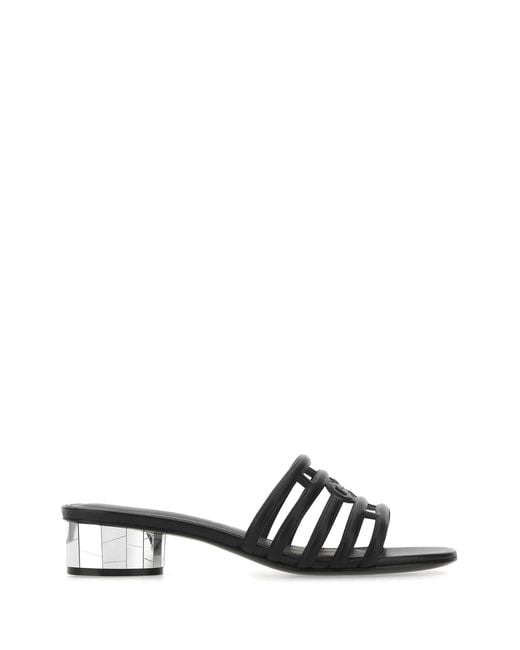 Ferragamo White Leather Heels