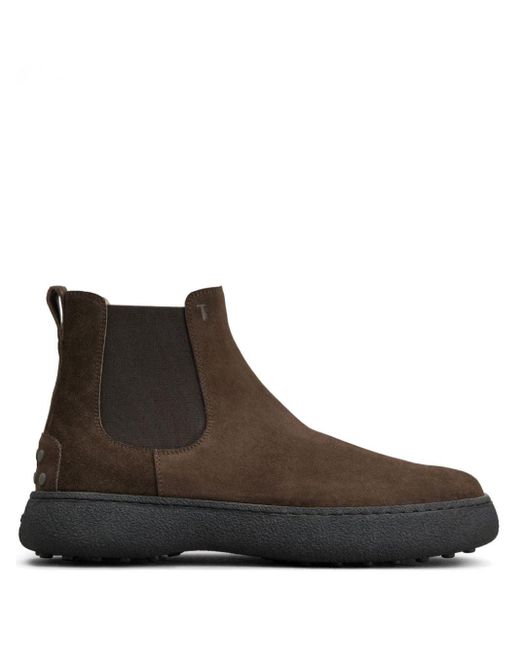 Tod's Brown Leather Chelsea Boots