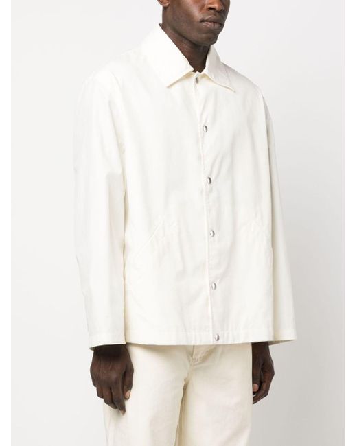 Jil Sander Hemdjacke Mit Logo-Print in White für Herren