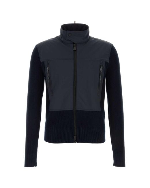 Moncler Blue Cardigan for men