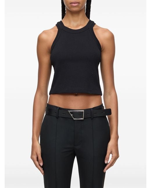 Closed Blue Cropped Tank Top