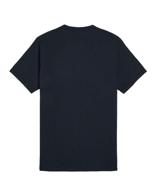 Fred Perry Blue T Shirt "Ringer" Con Logo