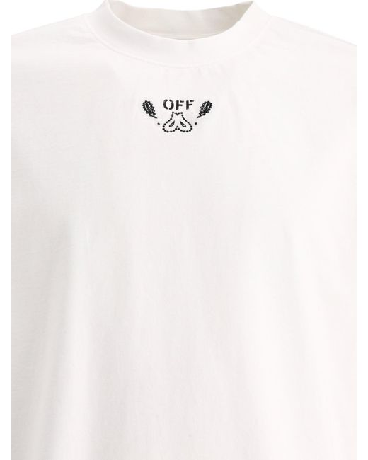 Off-White c/o Virgil Abloh Uit White "bandana Skate" T -shirt voor heren