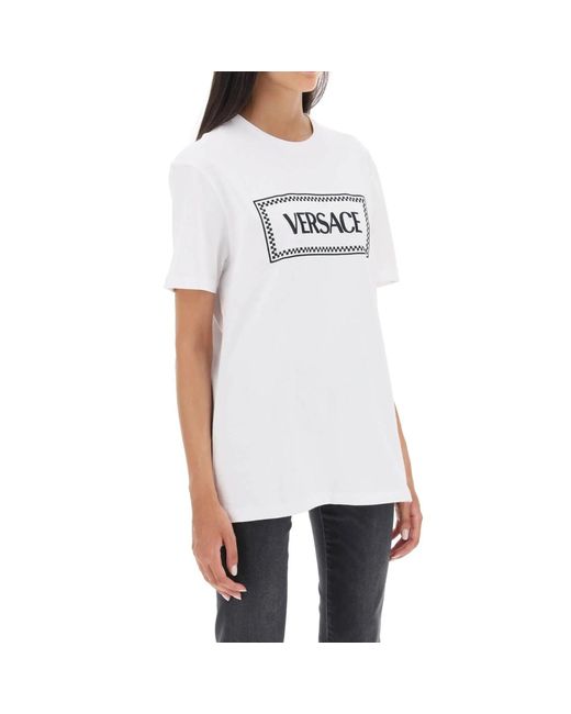 Logo T-shirt Versace en coloris White