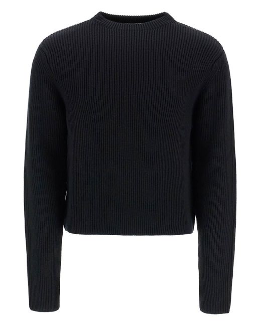 Rier Gerippter Wollpullover Pullover in Blue für Herren