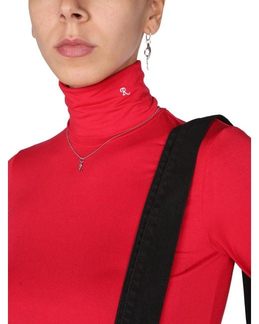 Raf Simons Red Turtle Neck Sweater
