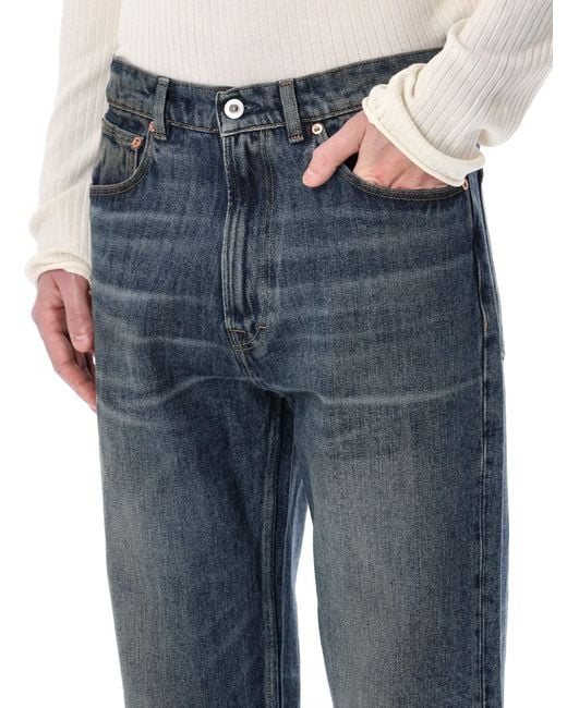 Our Legacy Blue Third Cut Wide Straight Jeans for men