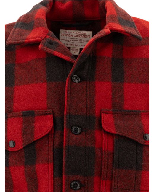 Filson Red Mackinaw Coats for men