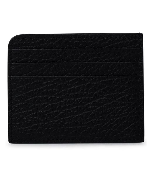 Maison Margiela Black Lear-Kartenetui