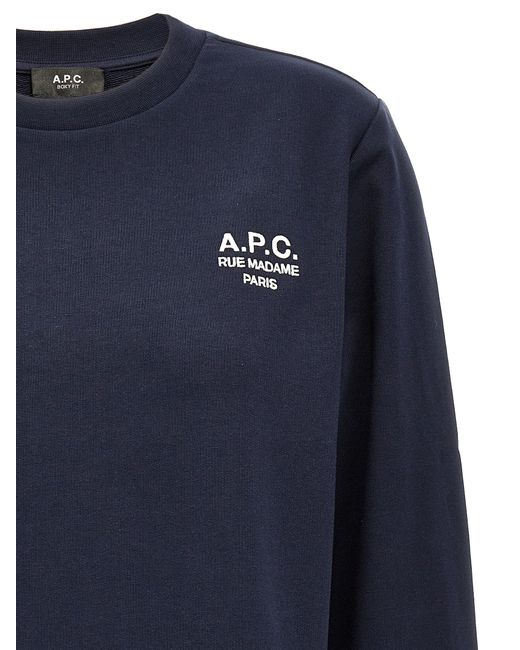 A.P.C. Blue Relaxed Fit Sweatshirt