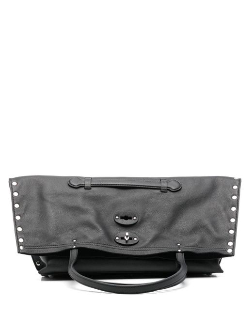 A'spasso Saeta Sac fourre-tout en cuir moyen Zanellato en coloris Gray