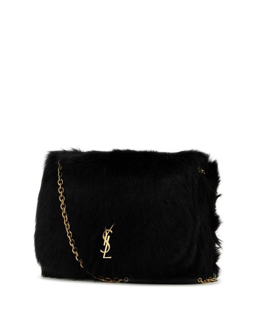 Saint Laurent Black Shearling Jamie 4.3 Shoulder Bag