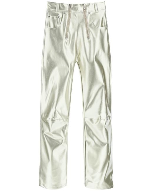 Pantalones de vinilo de doble cremallera GmbH de hombre de color White