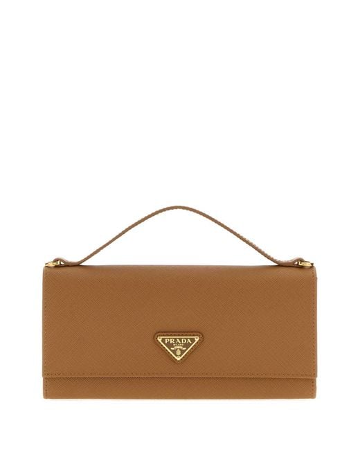Prada Brown Camel Leather Wallet