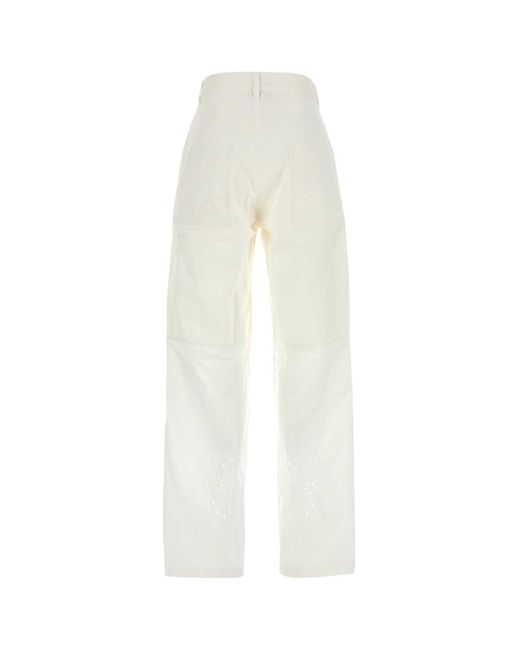 MARINE SERRE White Cotton Pant