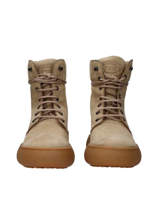 Tod's Brown Stivaletti Donna Camoscio/Biscotto