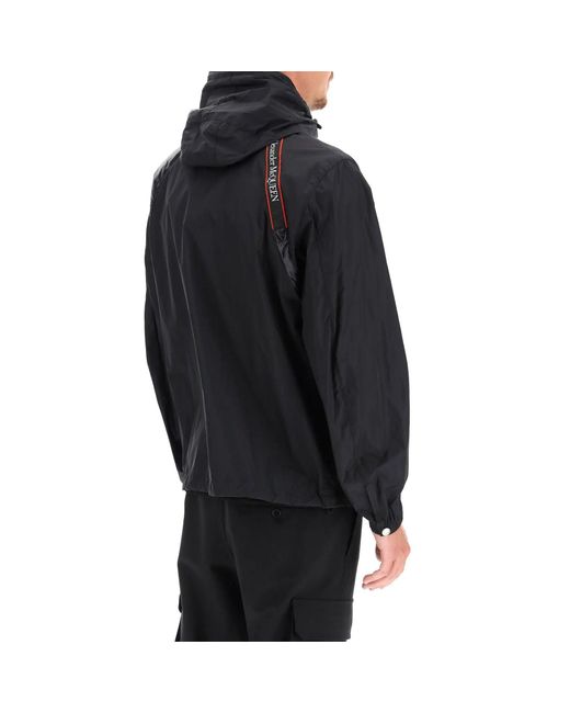 Alexander McQueen Kabelbaum Windbrecher in Black für Herren