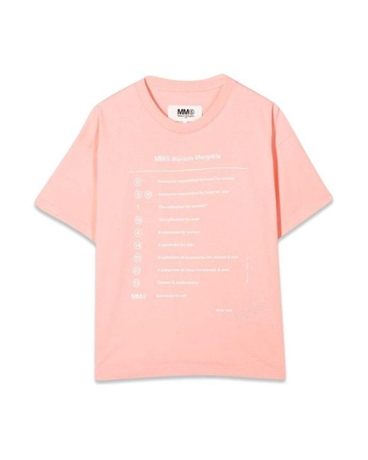 MM6 by Maison Margiela Pink T-Shirt M/C