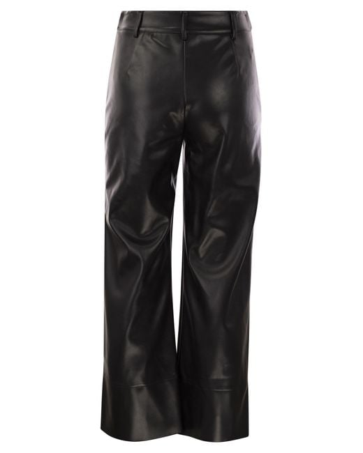 Soprano pantalones delgados en tela recubierta Max Mara de color Black