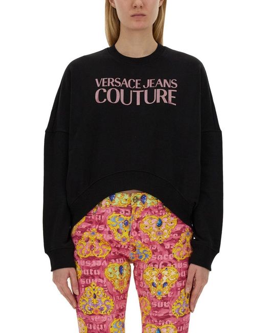 Versace Jeans Couture Black Sweatshirt With Logo