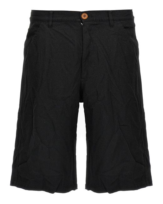 Comme des Garçons Comme des Garcons -Hemdes zerknitterten Bermuda -Shorts in Black für Herren