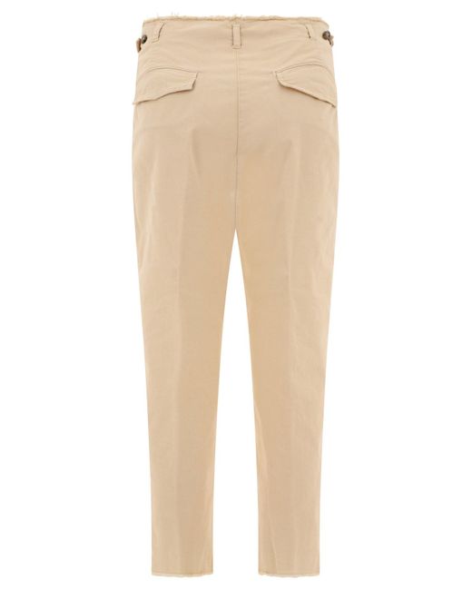 Pantalon avec des détails frangés Peserico en coloris Natural