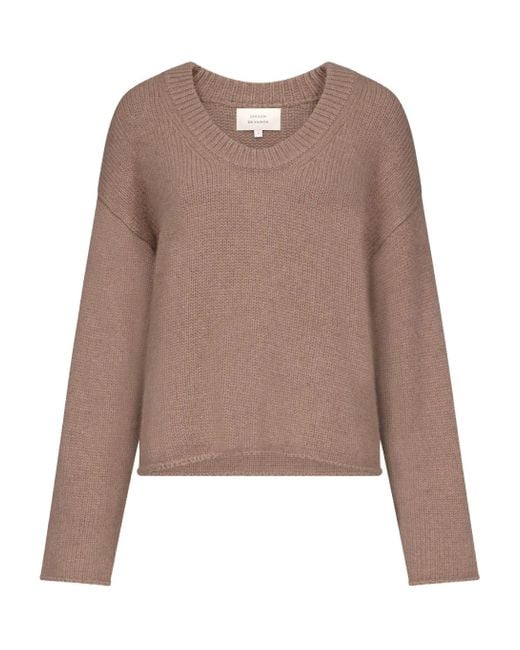Loulou de Saison Brown Derry U Neck Sweater