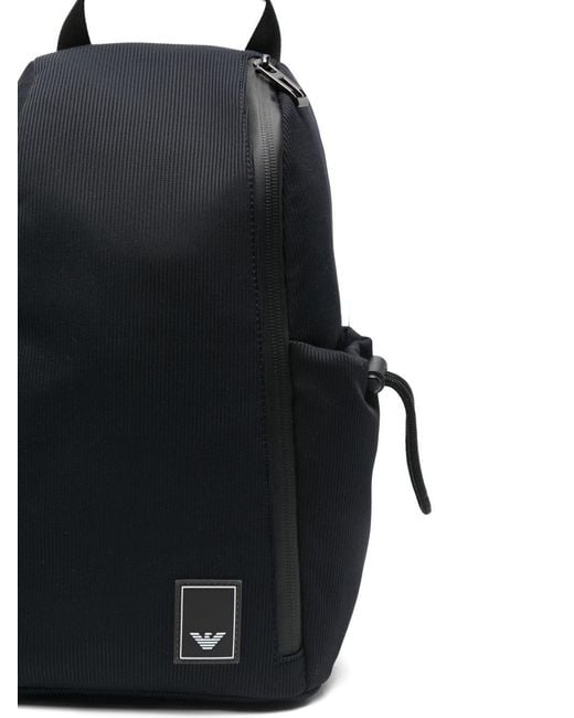 Emporio Armani Rucksack Mit Logo-Patch in Black für Herren