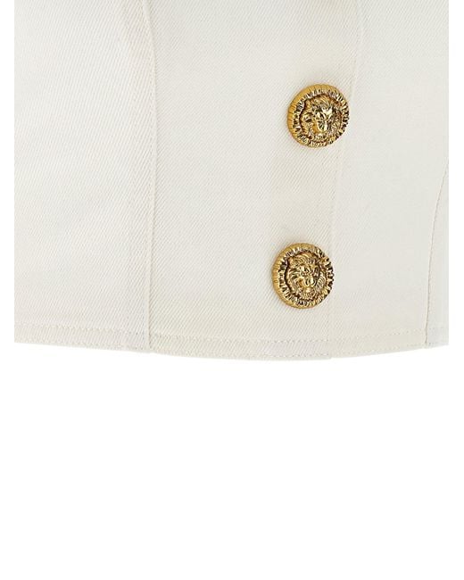 Balmain White Button Top