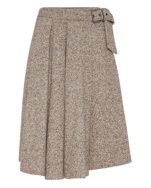 Brunello Cucinelli Wollen Rok in het Natural
