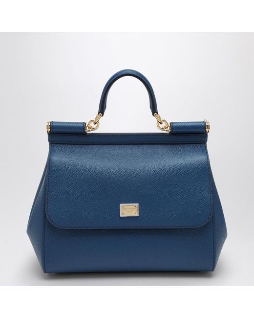 Dolce & Gabbana Blue Dolce&Gabbana Large Royal Sicily Hand Bag