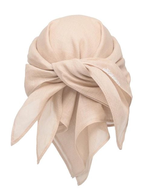 Ruslan Baginskiy White Logo Embellished Straw Hat