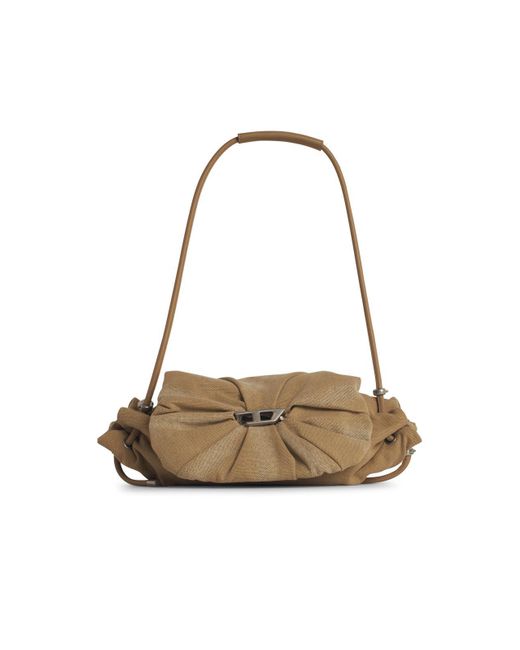 793 White 'Scrunch' beige Baumwolltasche