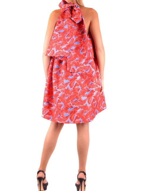 MSGM Red Damen polyester kleid