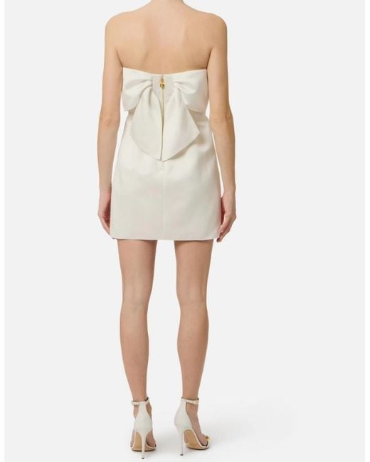 Elisabetta Franchi White Duchesse Mini Dress