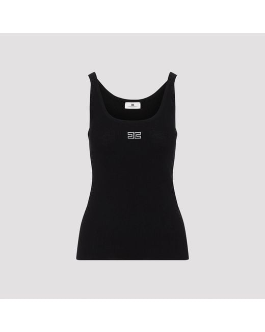 Elisabetta Franchi Black Knit Top