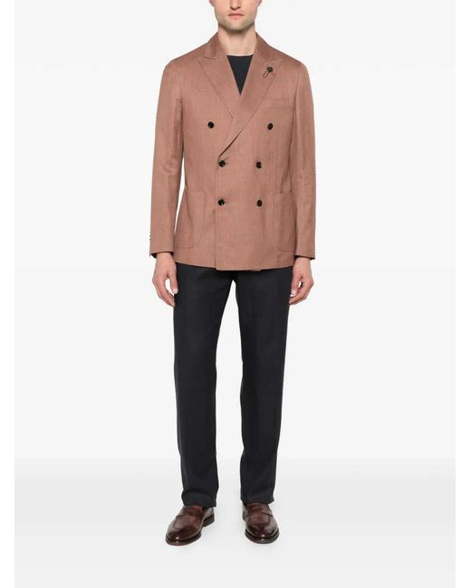 Lardini Brown Double Breasted Blazer