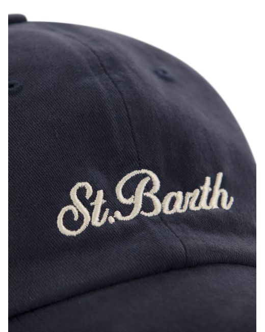 Mc2 Saint Barth Cotton Baseball Cap mit Stickerei in Blue für Herren