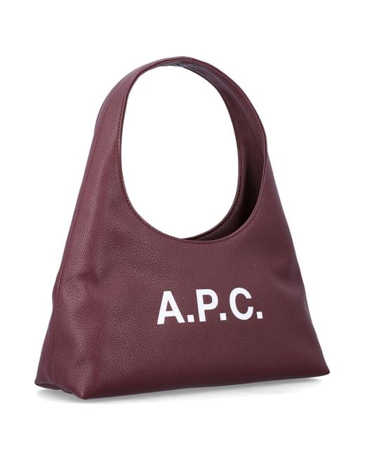 A.P.C. Purple Baby Ninon Shoulder Bag Burgundy