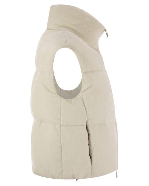 Herno Natural Velvet Sleeveless Down Jacket