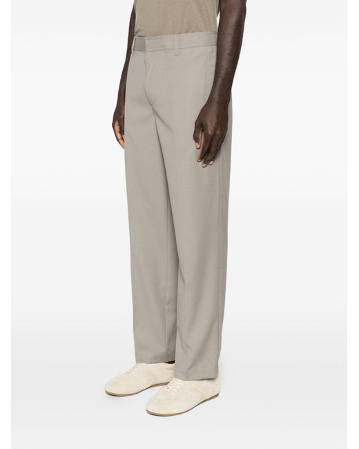 Emporio Armani Gray Wool Trousers for men