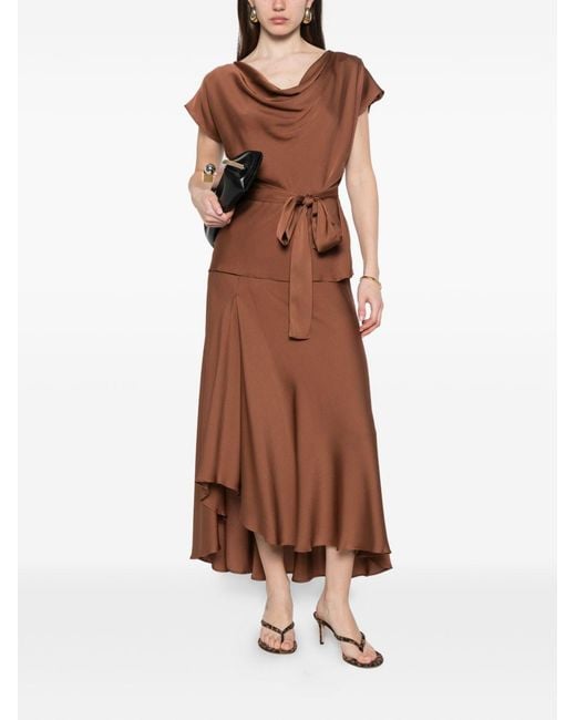 Silk95five Brown Top Silk