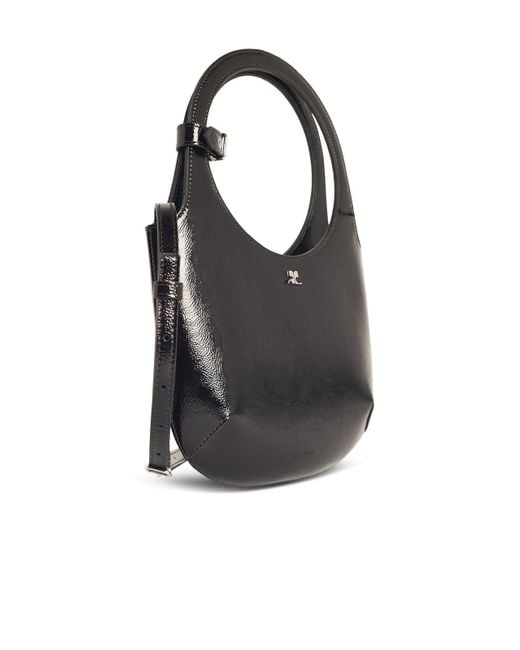 Courreges Black 'Holy Naplack' Lear Bag