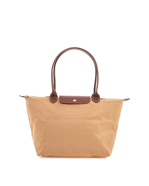 Longchamp White Le Pliage Original L Tasche