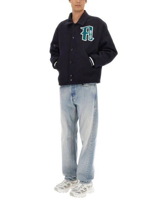 Aries Blue Varsity Jacket for men