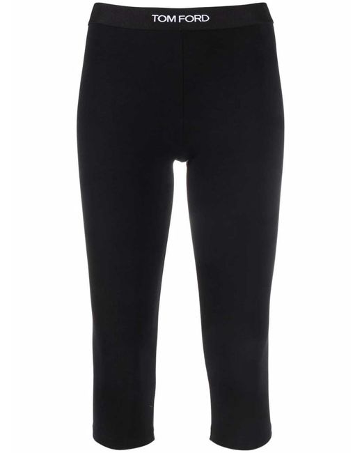 Tom Ford Blue Cropped Leggings With Print