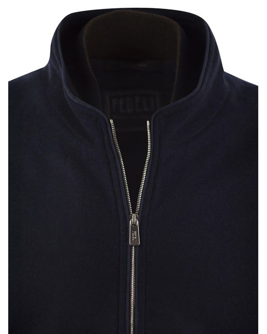 Fedeli Pure Cashmere Weste Coat in Blue für Herren