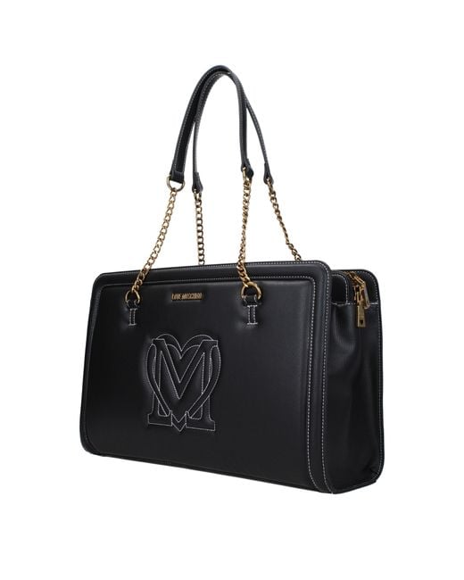 Love Moschino Black Shoulder Bags Polyurethane