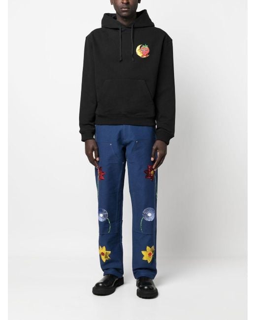 Sky High Farm Blue Embroidered Denim Jeans for men