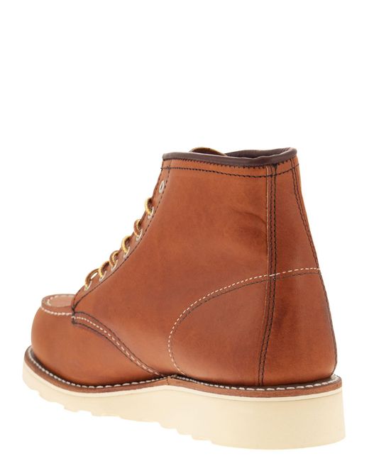 Red Wing Brown Classic Moc Leder Schnürstiefel